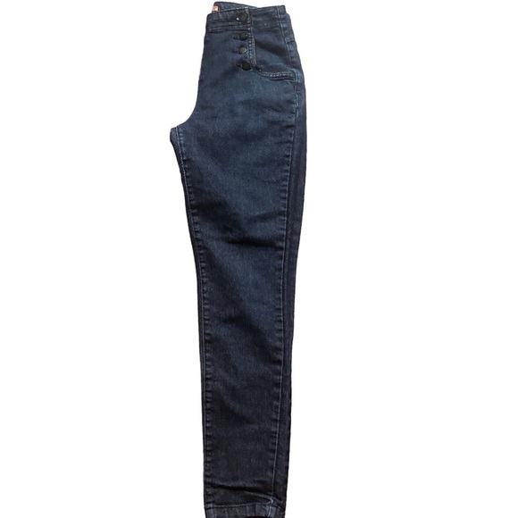 Yessica high waist skinny jeans metal button up on both  side - Picture 5 of 14